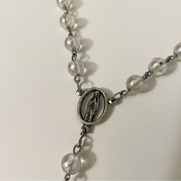 Vintage Crucifix Catholic Jesus Christian Cross Pendant Rosary Necklace - Picture 15 of 16